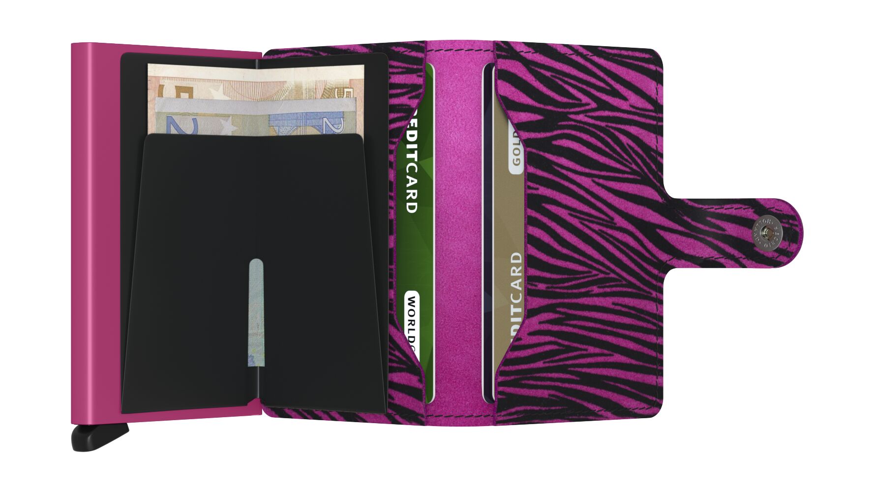 Secrid Miniwallet Zebra-Fucsia-Lommebok/ Kortholder-BagBrokers