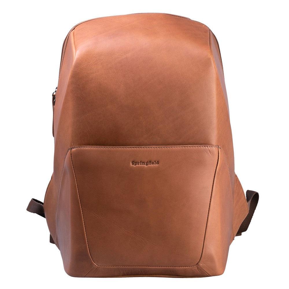 Springfield Pc-sekk i Wax Pullup skinn Cognac-Sekker-BagBrokers