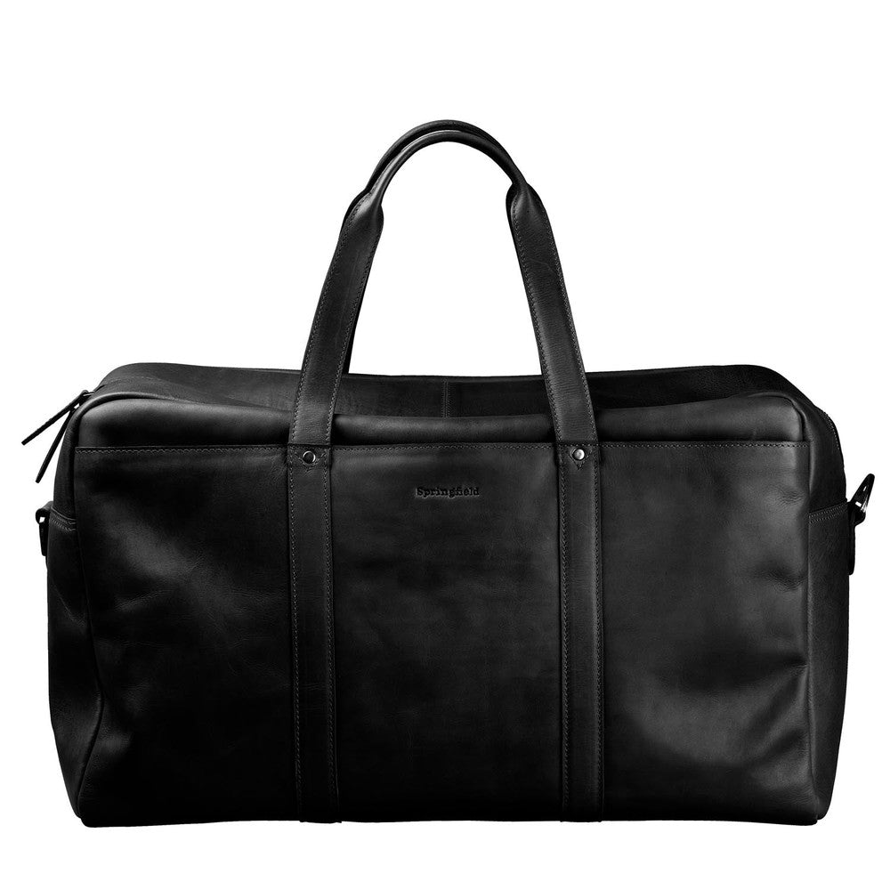 Springfield stor weekendbag i skinn Svart-Bagger-BagBrokers