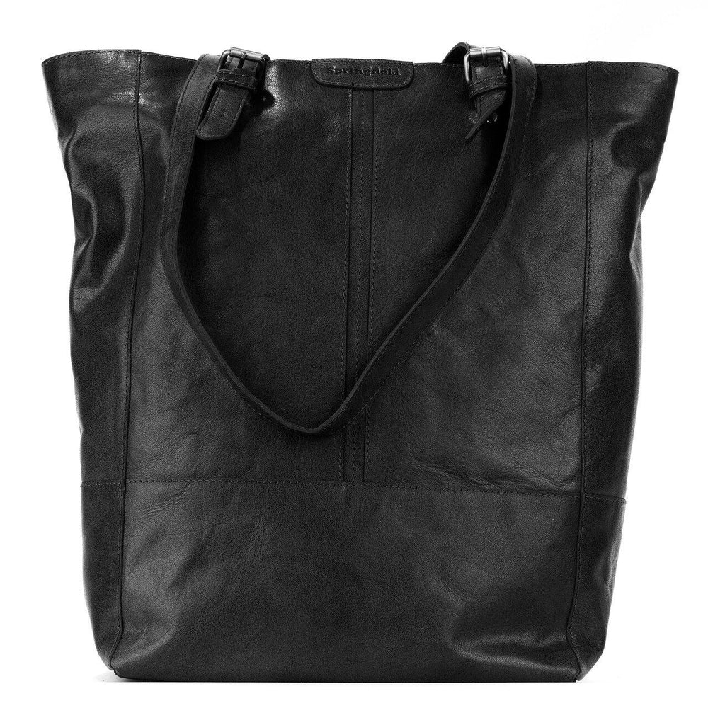 Springfield stort veskenett i skinn Svart-Veske-BagBrokers