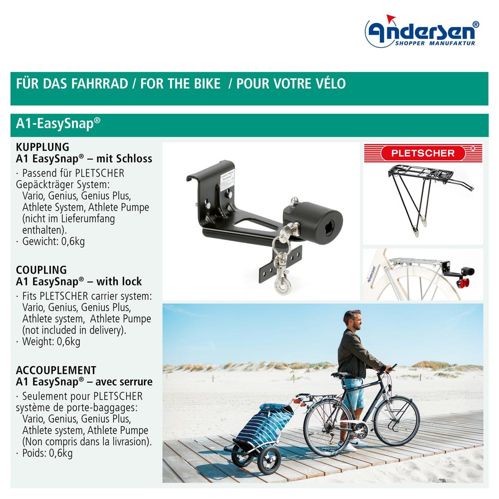 Sykkelfeste A1 Easy Snap for Andersen trillevogner-Trillevogn-BagBrokers