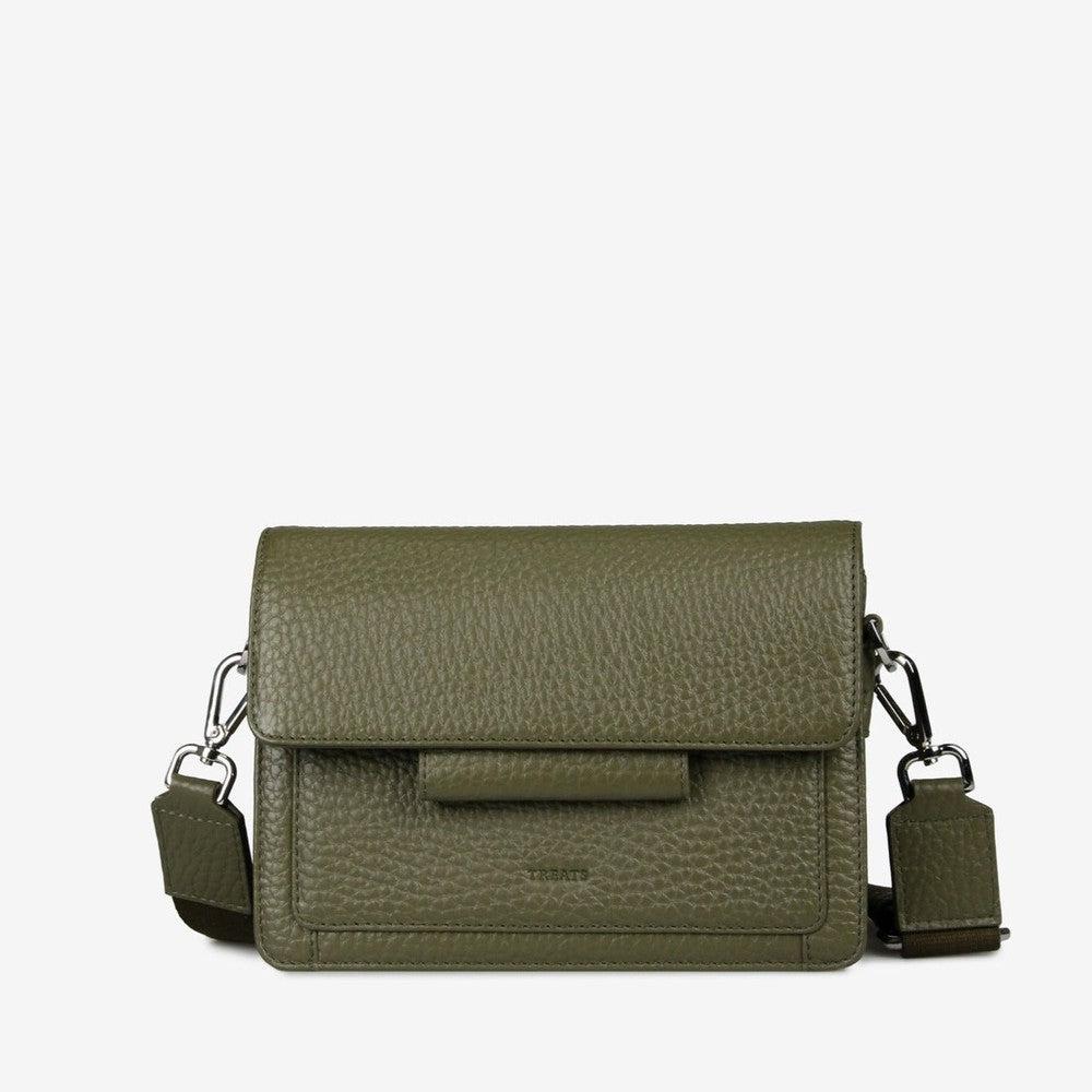 Treats Nelly håndveske i skinn Grønn-Damevesker-BagBrokers