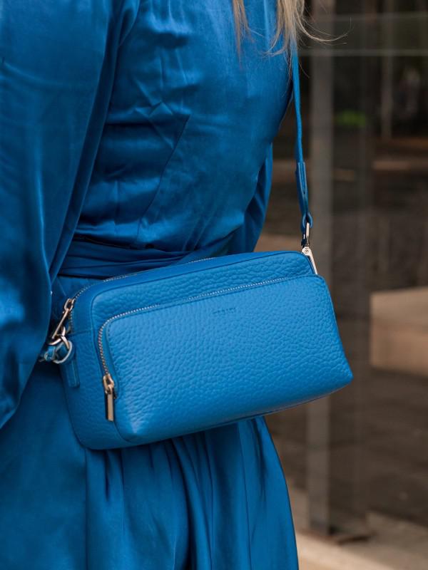 Treats Venus crossbody og skulderveske i skinn Blå-Damevesker-BagBrokers