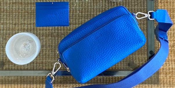 Treats Venus crossbody og skulderveske i skinn Blå-Damevesker-BagBrokers