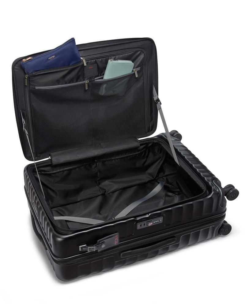 Tumi 19 Degree Large Front Access Expandable Checked Black Texture-Harde kofferter-BagBrokers