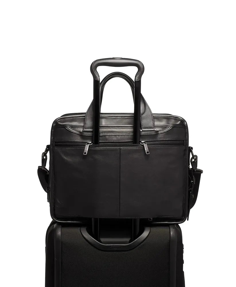 Tumi Alpha 3 Laptop Briefcase Black-Veske-BagBrokers