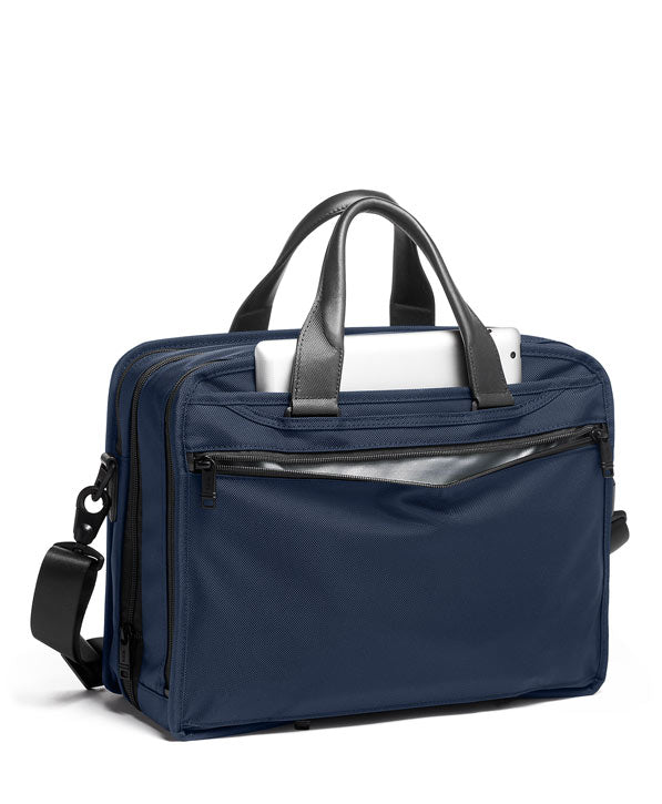 Tumi Alpha 3 Laptop Briefcase Navy-Veske-BagBrokers