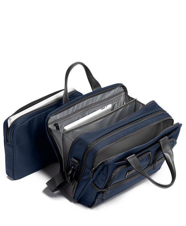 Tumi Alpha 3 Laptop Briefcase Navy-Veske-BagBrokers