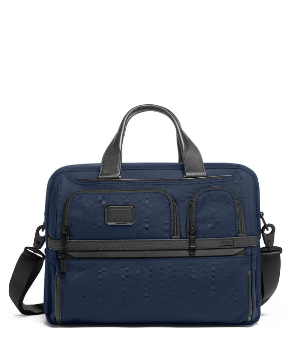 Tumi Alpha 3 Laptop Briefcase Navy-Veske-BagBrokers