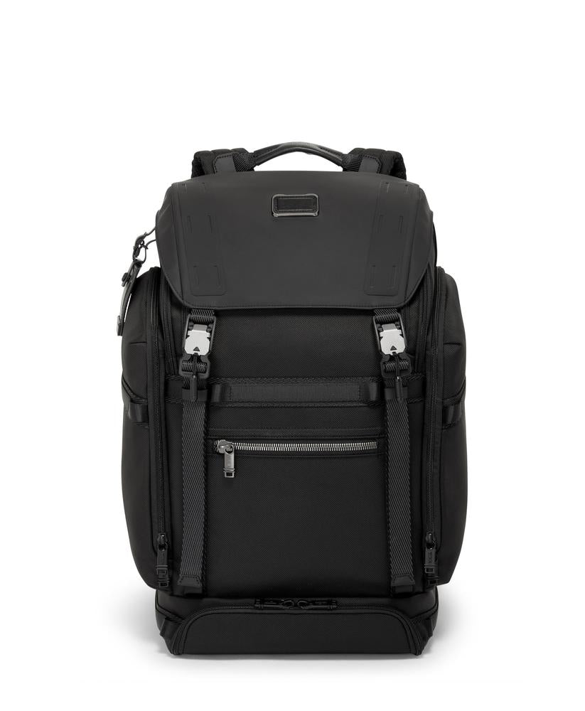 Tumi Alpha Bravo Expedition Flap Backpack Black-Ryggsekker-BagBrokers