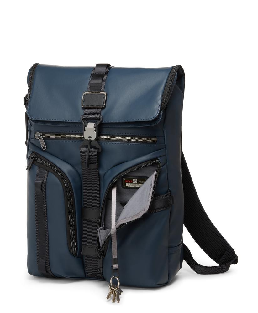 Tumi Alpha Bravo Surveillance Flap Backpack Navy-Ryggsekker-BagBrokers