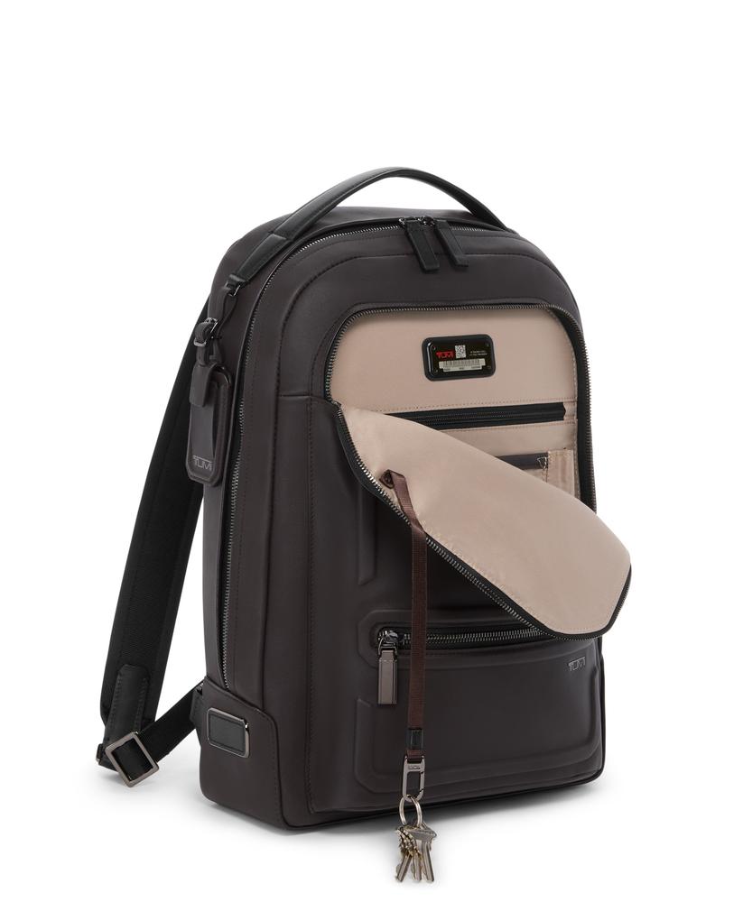 Tumi Harrison Bradner Backpack i skinn Espresso Brown-Ryggsekker-BagBrokers