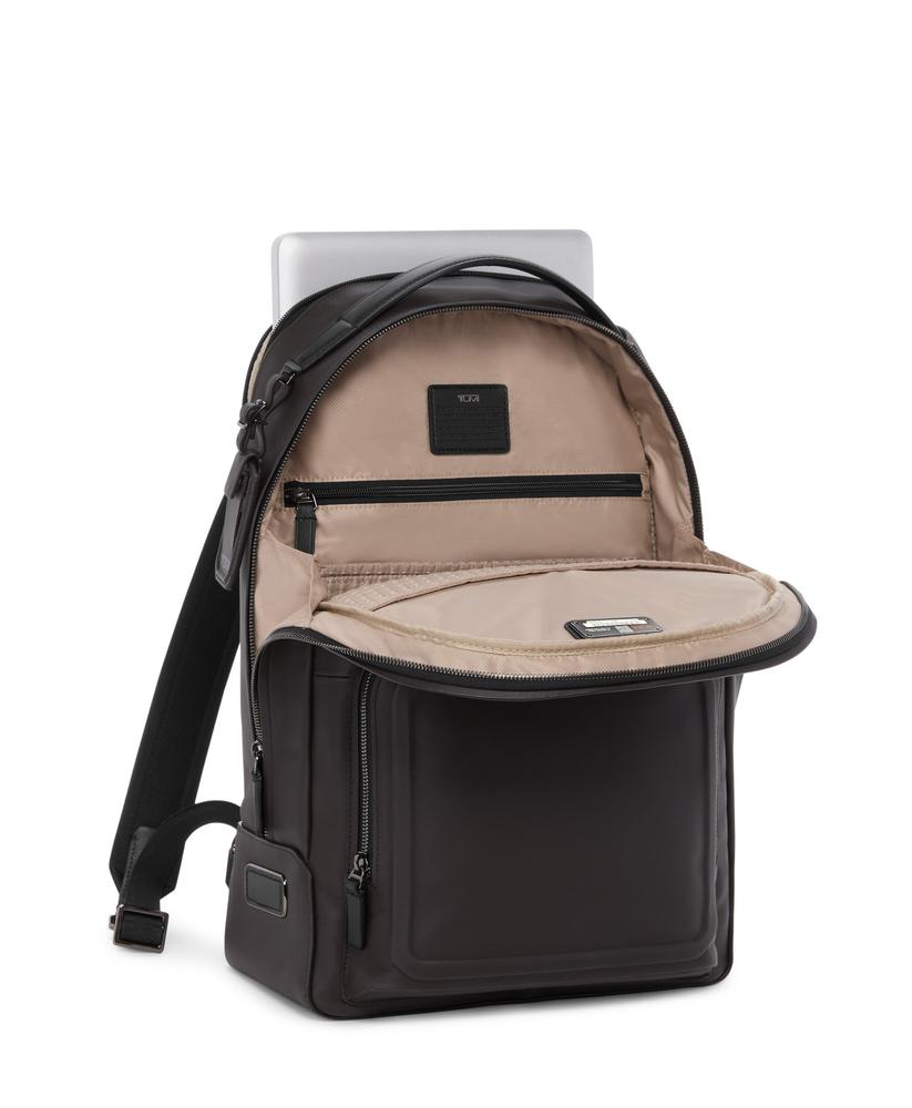 Tumi Harrison Warren Backpack i skinn Espresso Brown-Ryggsekker-BagBrokers