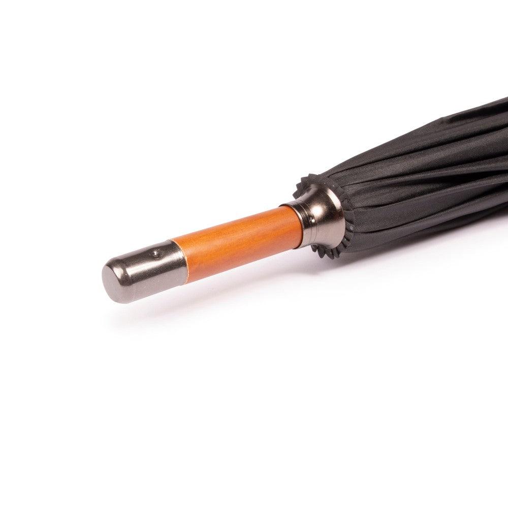 Vogue 557 V Klassisk paraply med 10 spiler skaft og håndtak av tre Svart-Paraplyer-BagBrokers