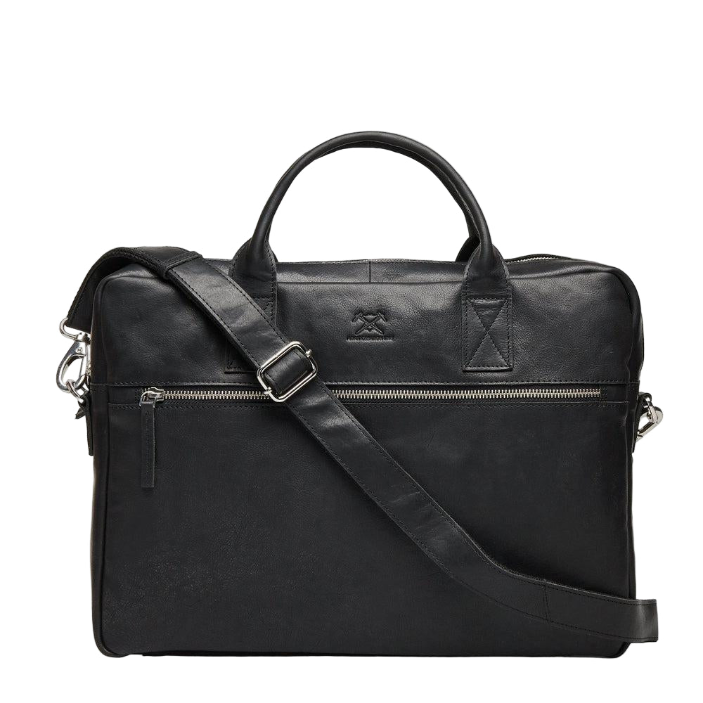 Adax Catania Tobias Skinn Pc veske 15,6" Svart-Veske-BagBrokers