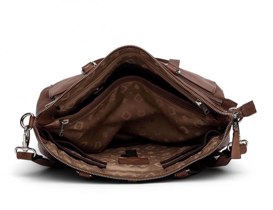 Business-Adax Napoli Malia Skinn Laptop Skulderveske 14" Cognac-BagBrokers