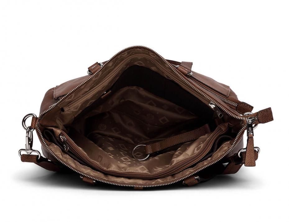 Business-Adax Napoli Malia Skinn Laptop Skulderveske 14" Cognac-BagBrokers