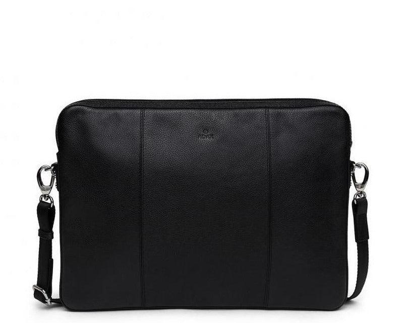 Business-Adax Napoli Maya Lett Skinn Laptop Portifolio 17" Svart-BagBrokers