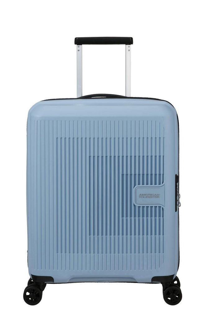 American Tourister AEROSTEP ekspanderende kabinkoffert 55 cm Soho Grey-Harde kofferter-BagBrokers