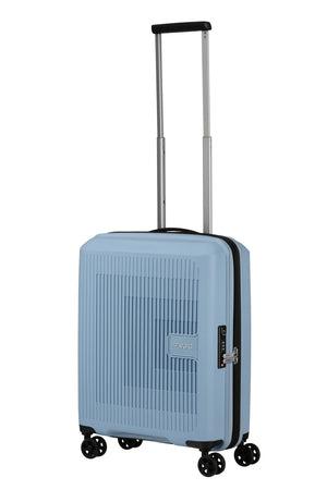 American Tourister AEROSTEP ekspanderende kabinkoffert 55 cm Soho Grey-Harde kofferter-BagBrokers