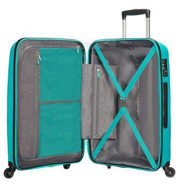 Harde kofferter-American Tourister. Bon Air, hard 66 cm medium koffert Turkis.-BagBrokers