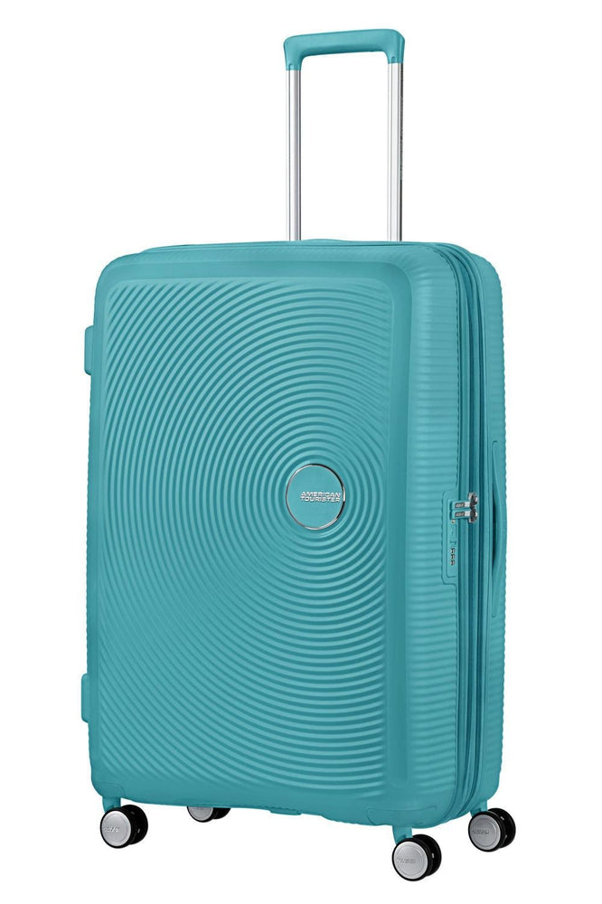 American Tourister Soundbox Ekspanderende Stor Koffert 77 cm Turquoise Tonic-Harde kofferter-BagBrokers