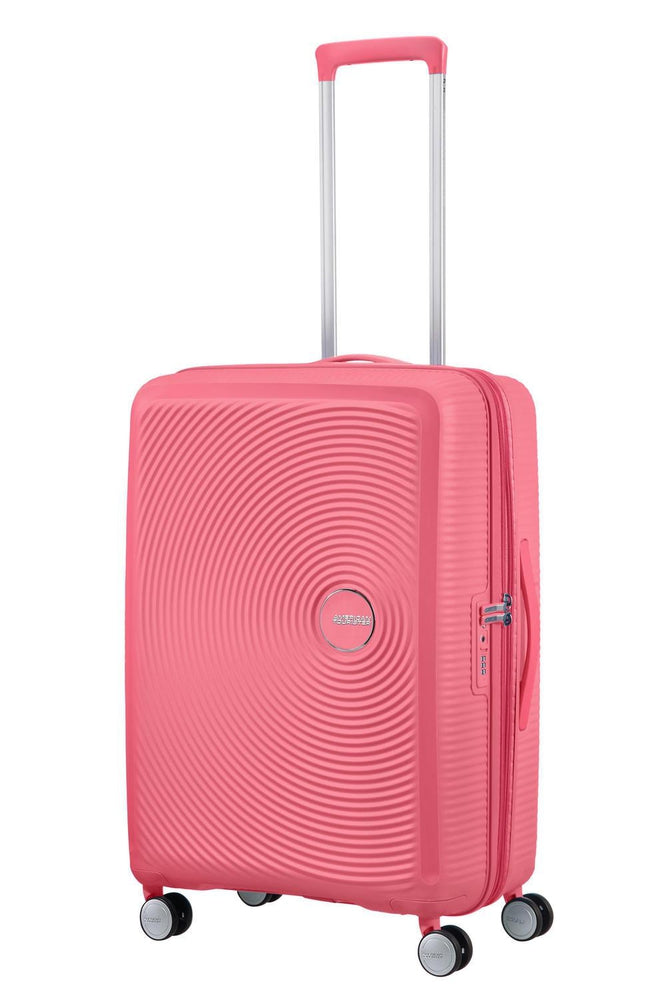American Tourister Soundbox ekspanderende medium koffert 67 cm Sun Kissed Coral-Harde kofferter-BagBrokers