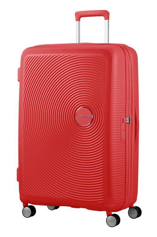 American Tourister Soundbox Ekspanderende Stor Koffert 77 cm Coral Red-Harde kofferter-BagBrokers