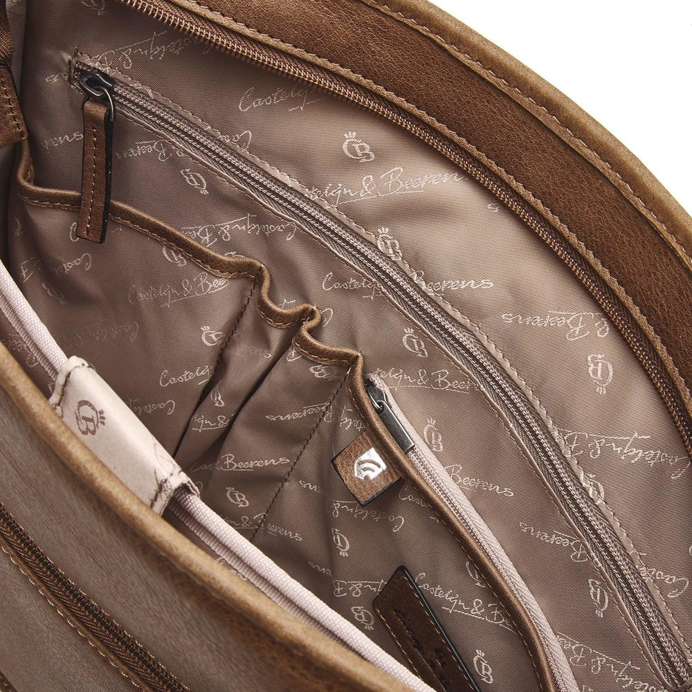 Castelijn & Beerens Carisma Pc shopper 15,6" RFID Cognac-Veske-BagBrokers