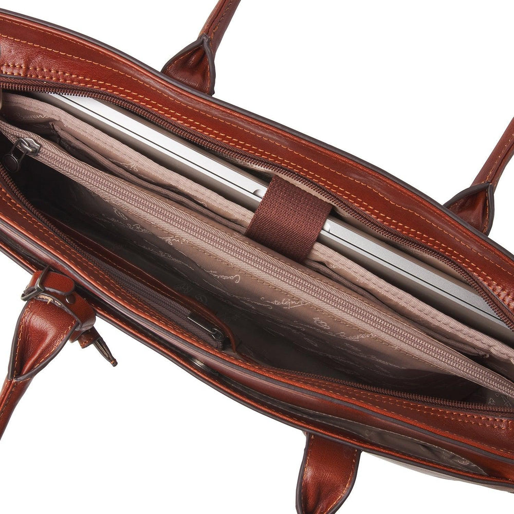Castelijn & Beerens Ellen skulderveske 15,6" RFID Cognac-Veske-BagBrokers
