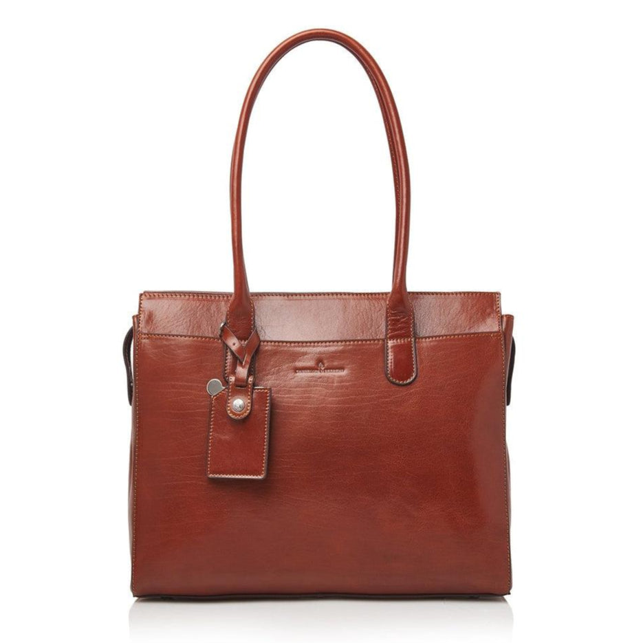 Castelijn & Beerens Ellen skulderveske 15,6" RFID Cognac-Veske-BagBrokers