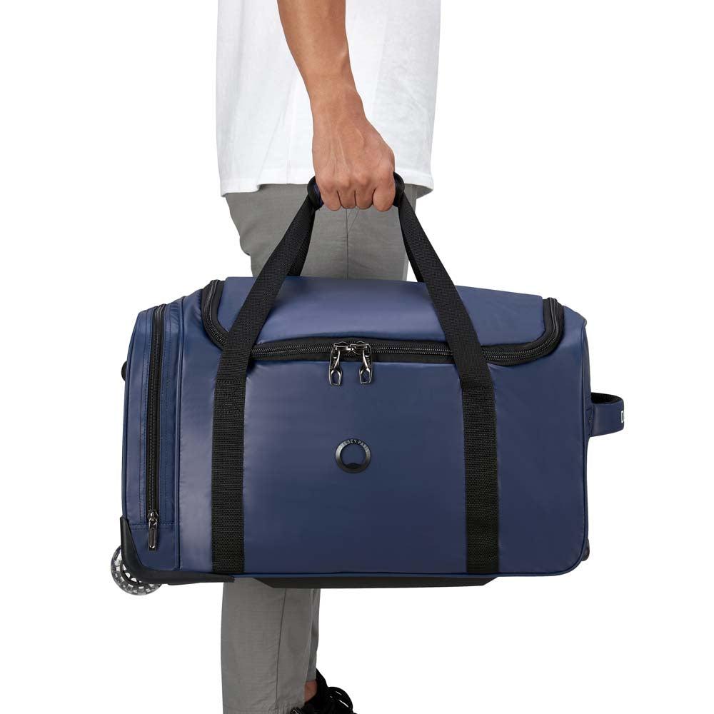 Delsey Raspail Wheel duffle kabin bag Blue-Myke kofferter-BagBrokers