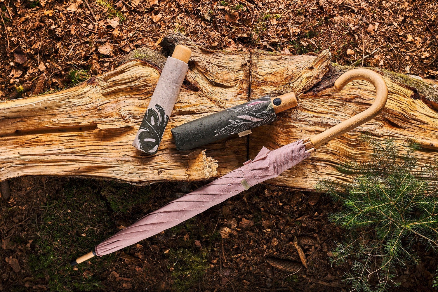 Doppler Nature Magic, Automatisk åpning og lukking Black-Paraplyer-BagBrokers