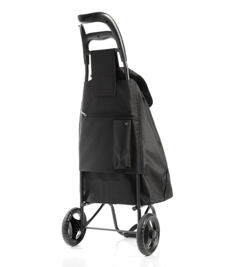 Bagger-Epic. Ultralett sterk Trillebag. City Shopper, kun 2,5 kg med ergonomiske håndtak Svart-BagBrokers