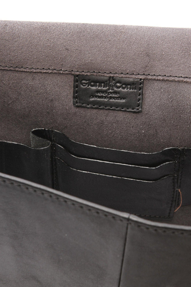 Vesker-Gianni Conti Crossover-veske. Eksklusivt italiensk kalveskinn. Stor-BagBrokers