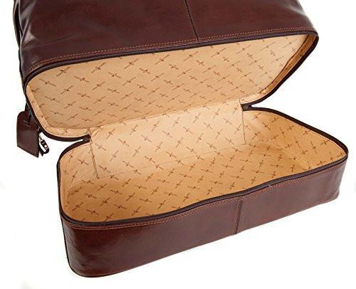 Bagger-Gianni Conti Skinn Reisebag. Eksklusivt Italiensk Kalveskinn Brun-BagBrokers