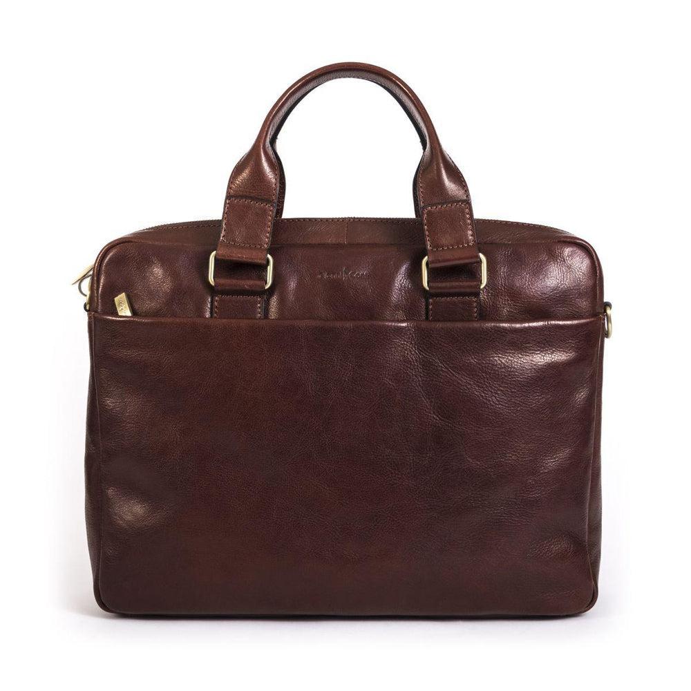 Gianni Conti Stor klassisk PC veske 13" Brown-Vesker-BagBrokers