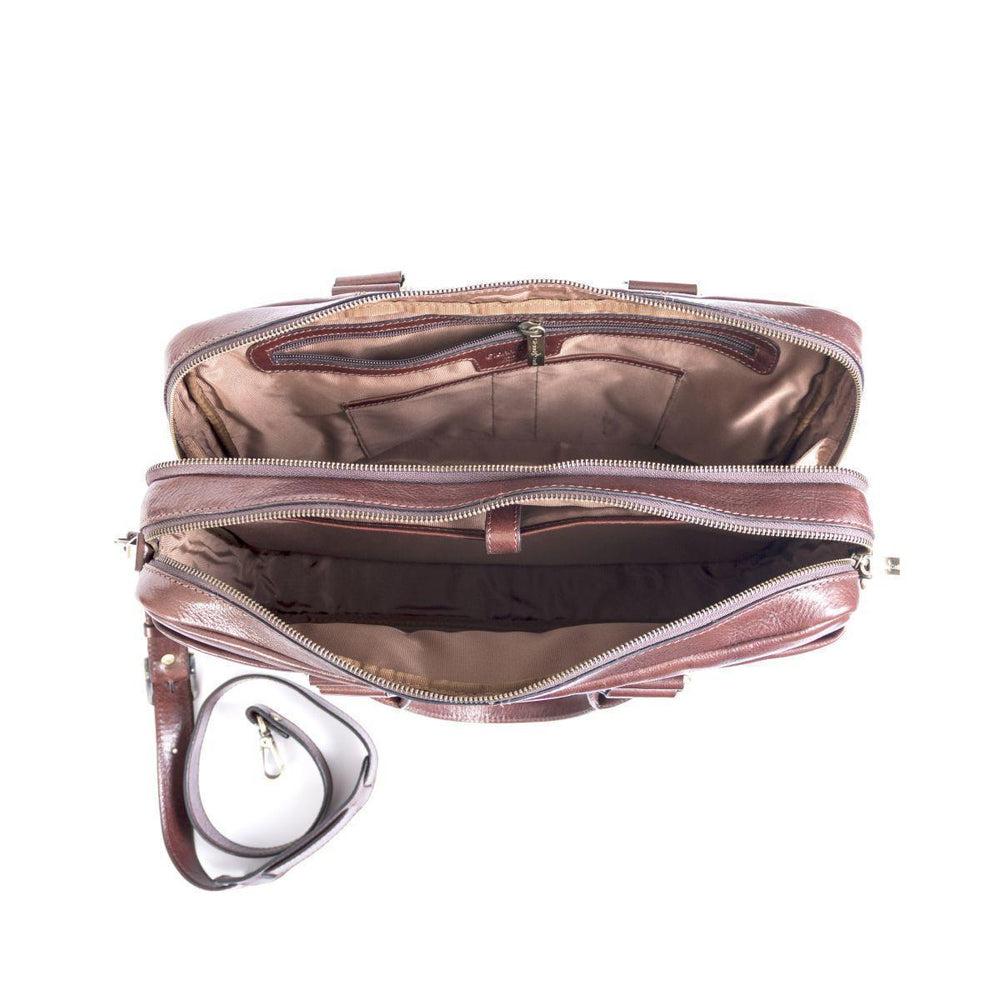 Gianni Conti Stor klassisk PC veske 13" Brown-Vesker-BagBrokers