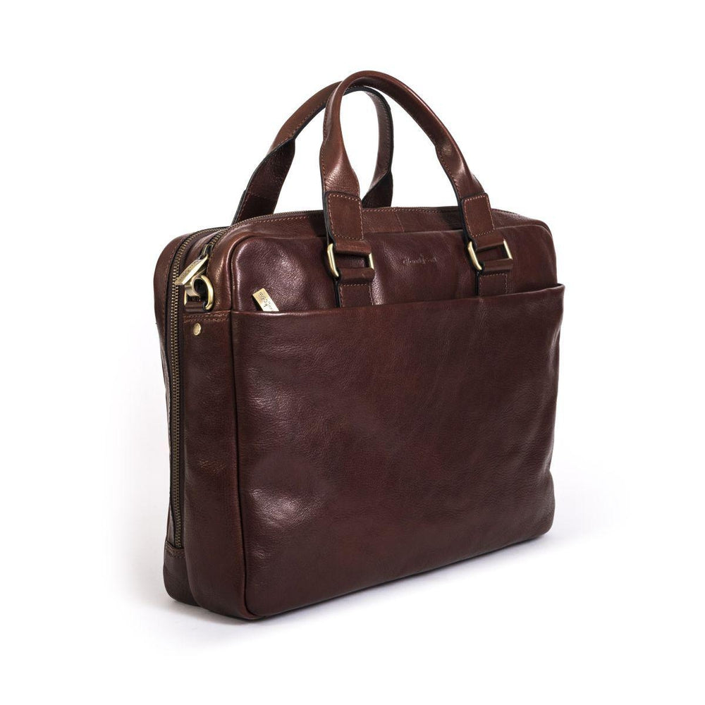 Gianni Conti Stor klassisk PC veske 13" Brown-Vesker-BagBrokers