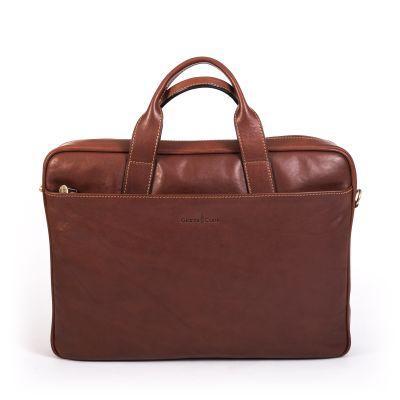 Gianni Conti klassisk PC veske 15" dark Brown-Vesker-BagBrokers
