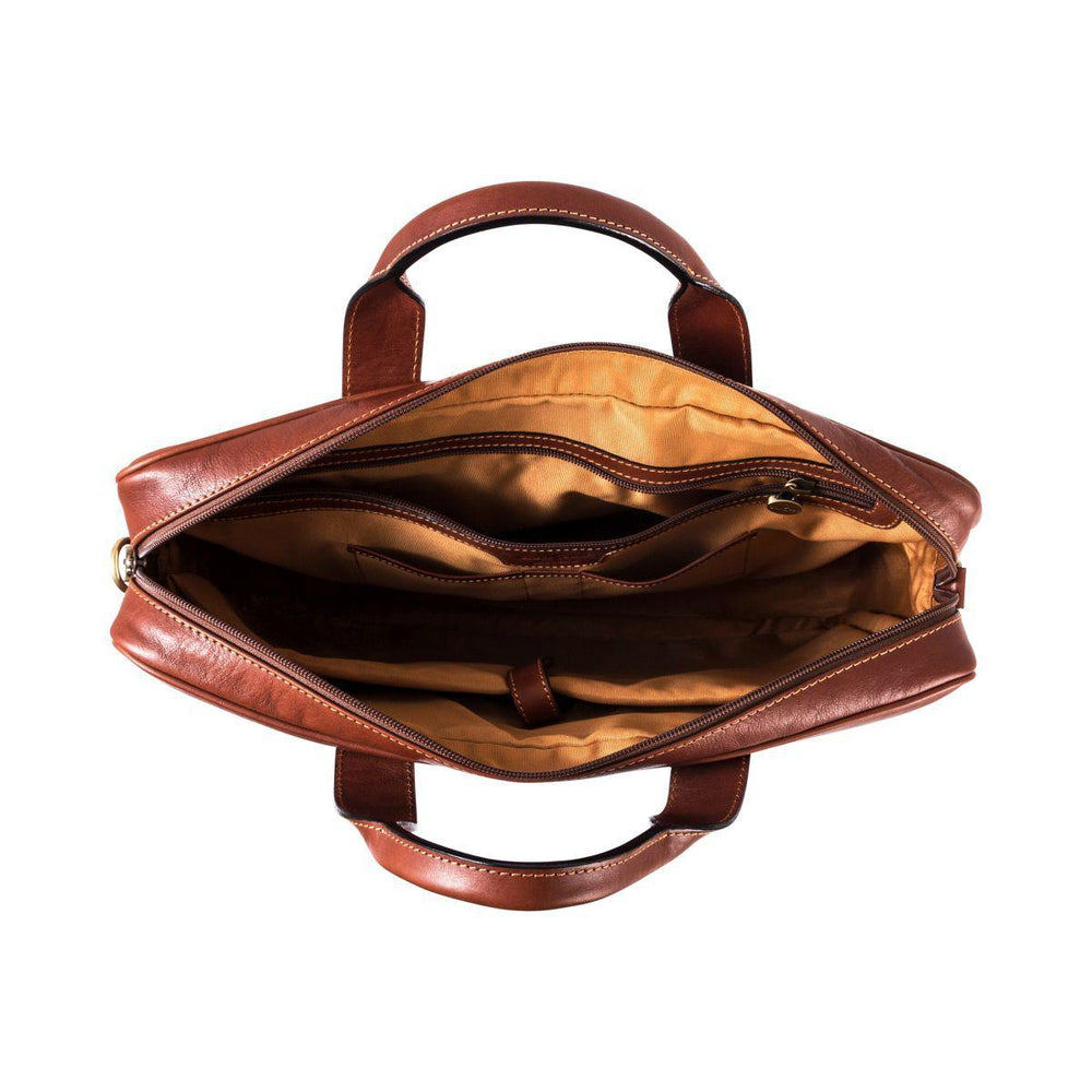 Gianni Conti klassisk PC veske 15" dark Brown-Vesker-BagBrokers