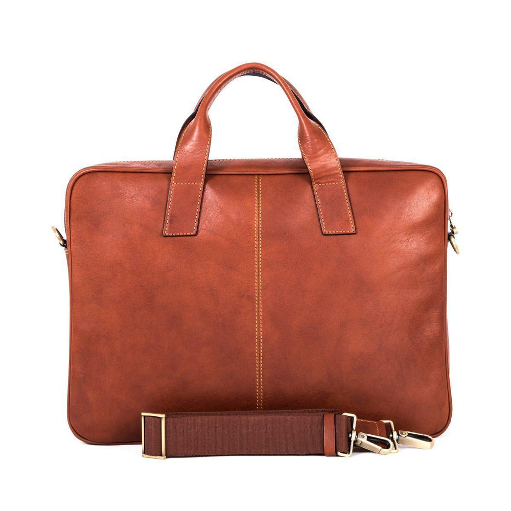 Gianni Conti klassisk PC veske 15" dark Brown-Vesker-BagBrokers