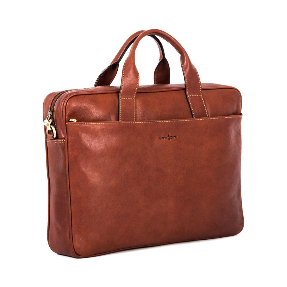 Gianni Conti klassisk PC veske 15" dark Brown-Vesker-BagBrokers