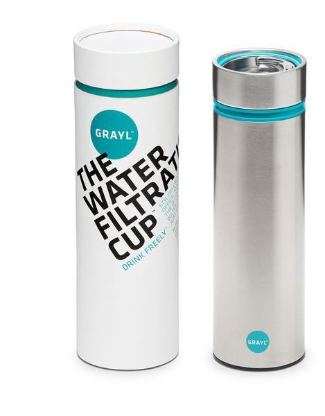 -Grayl. Drikkeflaske/presskanne med G3+ filter Stål/ Turkis-BagBrokers
