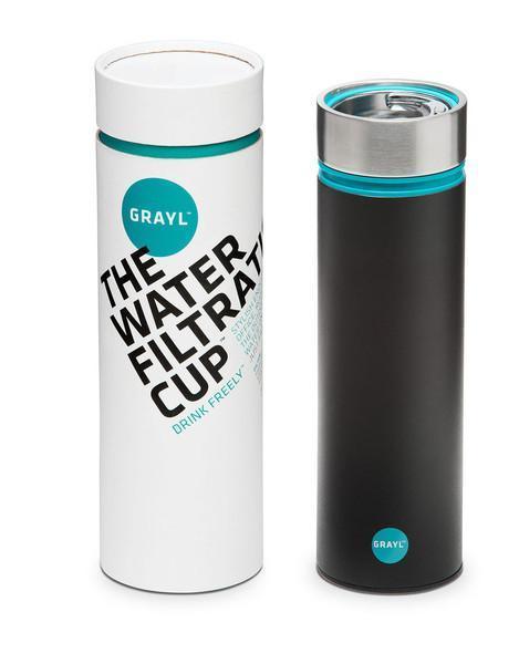 -Grayl. Drikkeflaske/presskanne med G3+ filter Sort/ Turkis-BagBrokers
