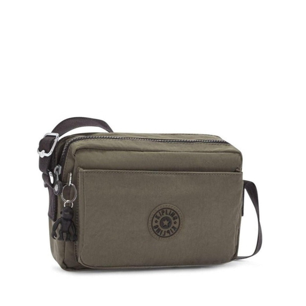 Kipling Abanu Medium Crossbody-veske Green Moss-Veske-BagBrokers
