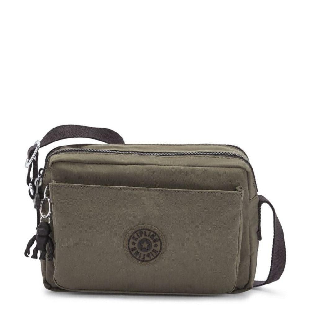 Kipling Abanu Medium Crossbody-veske Green Moss-Veske-BagBrokers