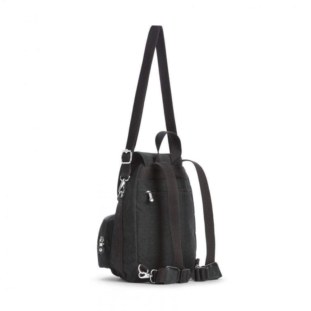 Kipling Firefly Up ryggsekk/skulderveske Black Noir-Ryggsekker-BagBrokers