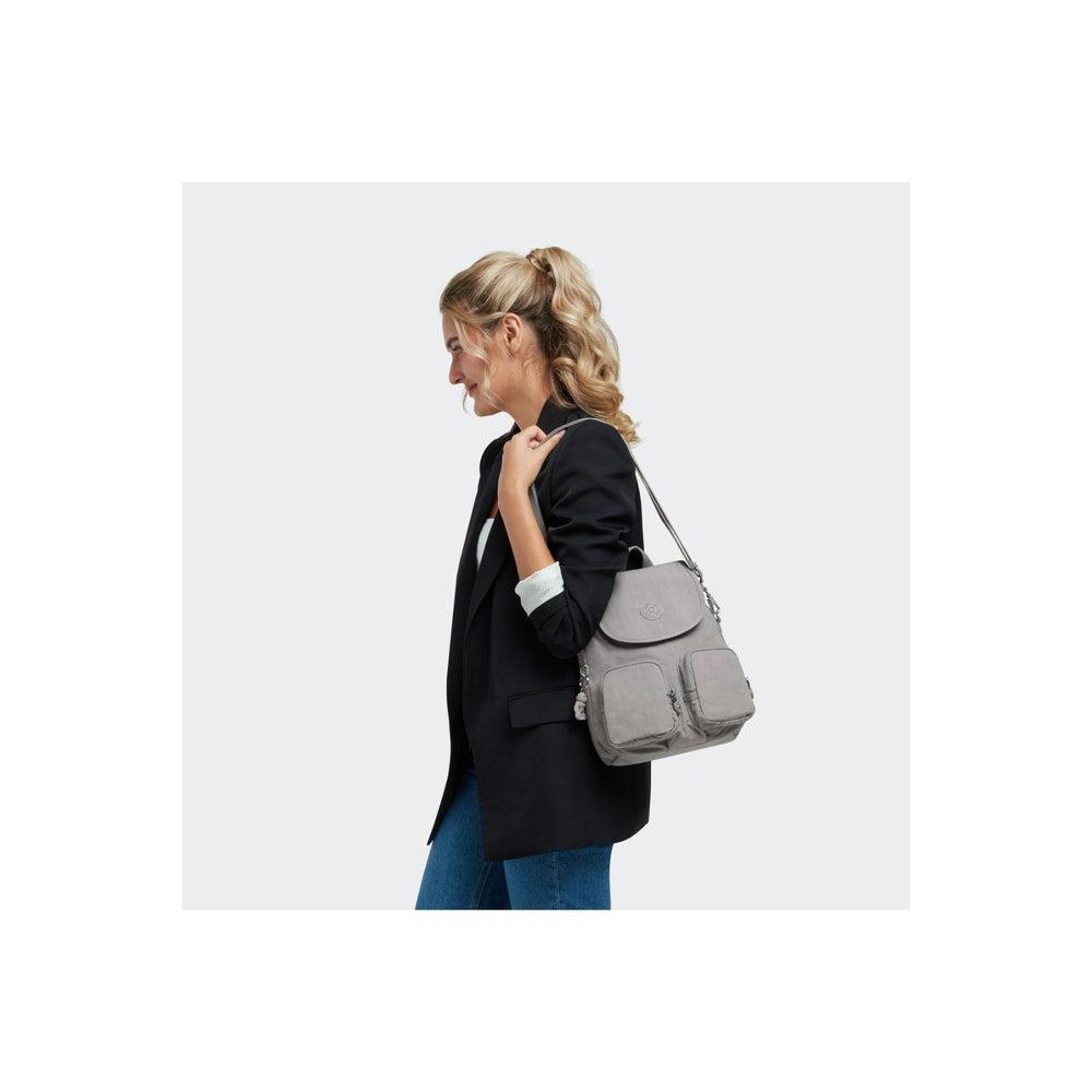Kipling Firefly Up ryggsekk/skulderveske Grey Gris-Ryggsekker-BagBrokers