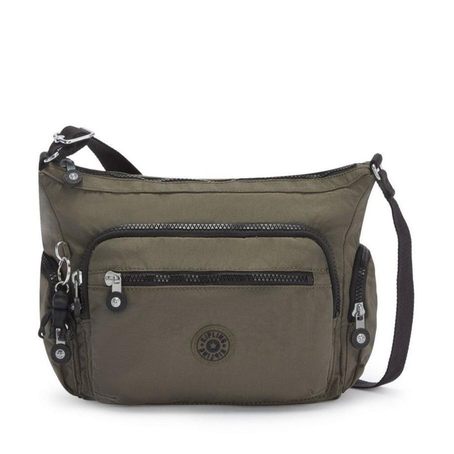 Kipling Gabbie medium skulderveske grønn-Veske-BagBrokers